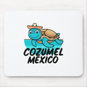 Tapis De Souris Cozumel Mexique Tortue de Mer Coloré Garçons Fille