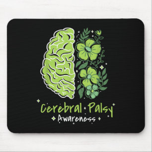 Tapis De Souris Cp Cerveau Dégâts Fleurs mignonnes Cérébral Palsy