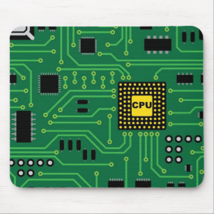 Circuit imprime ordinateur' Tapis de souris