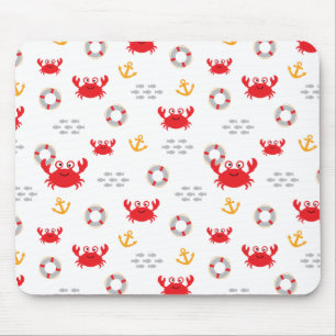 Tapis De Souris Crabe avec bouée de sauvetage