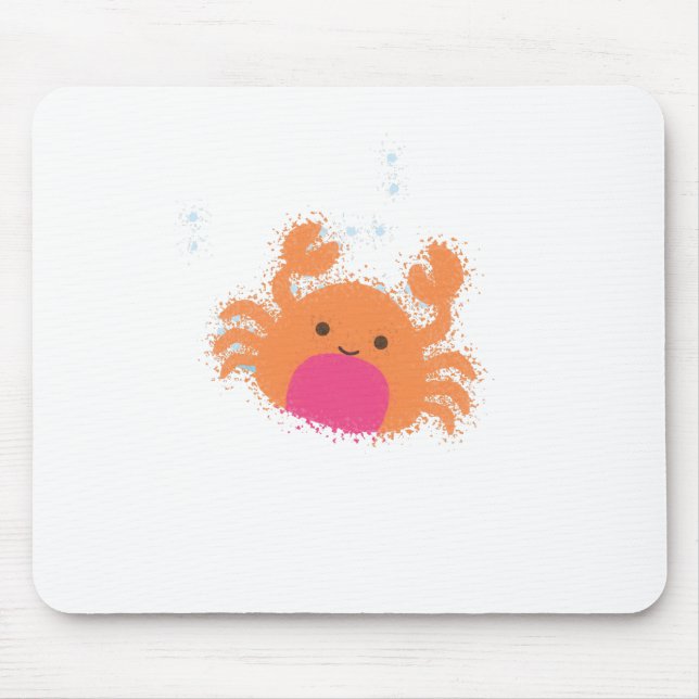Tapis De Souris Crabe caricaturale orange (Devant)