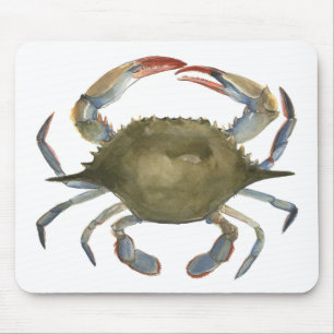 Tapis De Souris Crabe d'aquarelle - gris
