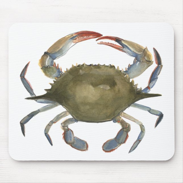Tapis De Souris Crabe d'aquarelle - gris (Devant)
