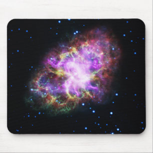 Tapis De Souris Crabe Nebula Supernova Remnant Hubble Composite