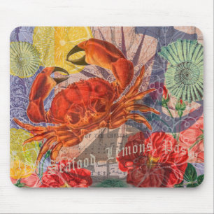 Tapis De Souris Crabe Plage Nautique Art de la mer