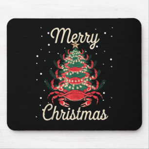 Tapis De Souris Crabe Xmas Arbre Crabe Arbre de Noël