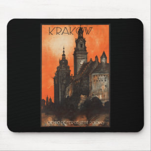 Tapis De Souris Cracovie Pologne - Poster de voyage polonais Vinta