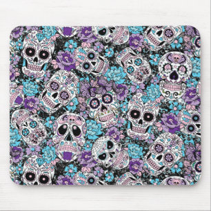 Tapis De Souris Crâne à sucre, Dia de los Muertos #24