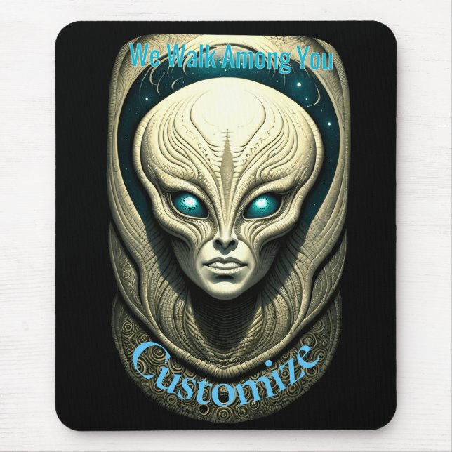 Tapis De Souris Crâne Alien Tête Thunder_Cove (Devant)