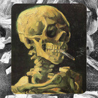 Crâne avec cigarette brûlante par Vincent van Gogh