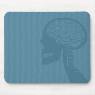 Tapis De Souris crâne bleu