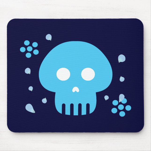 Tapis De Souris Crâne bleu (Devant)