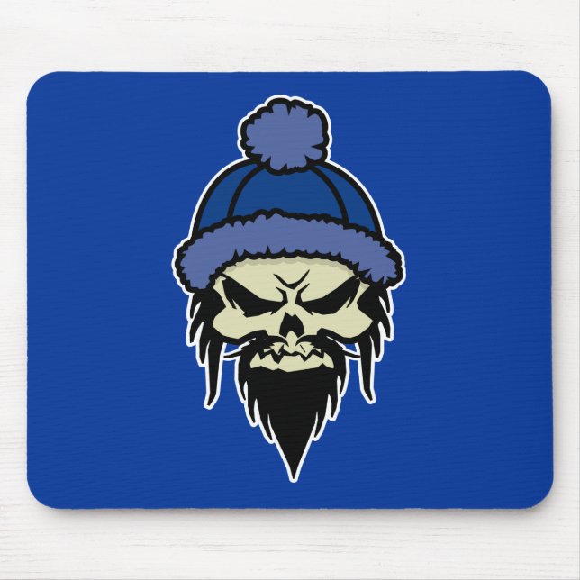 Tapis De Souris Crâne (bleu) Mousepad (Devant)