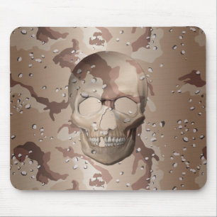 Tapis De Souris Crâne Camo Désert 3D
