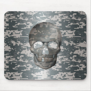 Tapis De Souris Crâne Camo numérique 3D