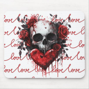 Tapis De Souris Crâne & Cœur “Amour”