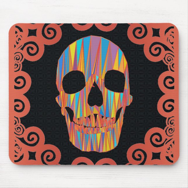 Tapis De Souris Crâne coloré (Devant)
