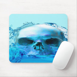 Tapis de souris crâne dans l'eau