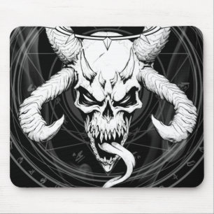 Tapis De Souris Crâne d'arcane divine de la mort Mat noir de la so