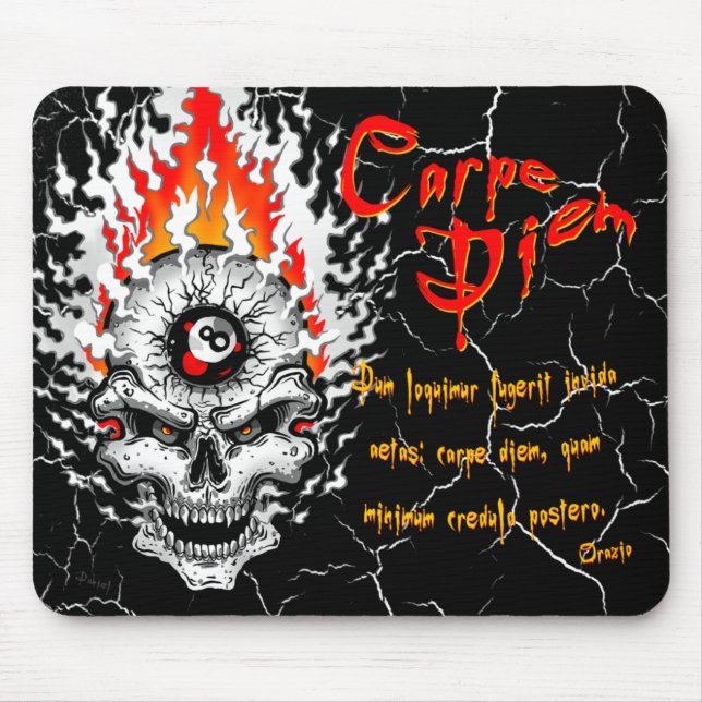 Tapis De Souris Crâne de Carpe Diem (Devant)