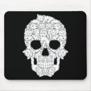 Tapis De Souris Crâne de chat squelette cool pour femmes