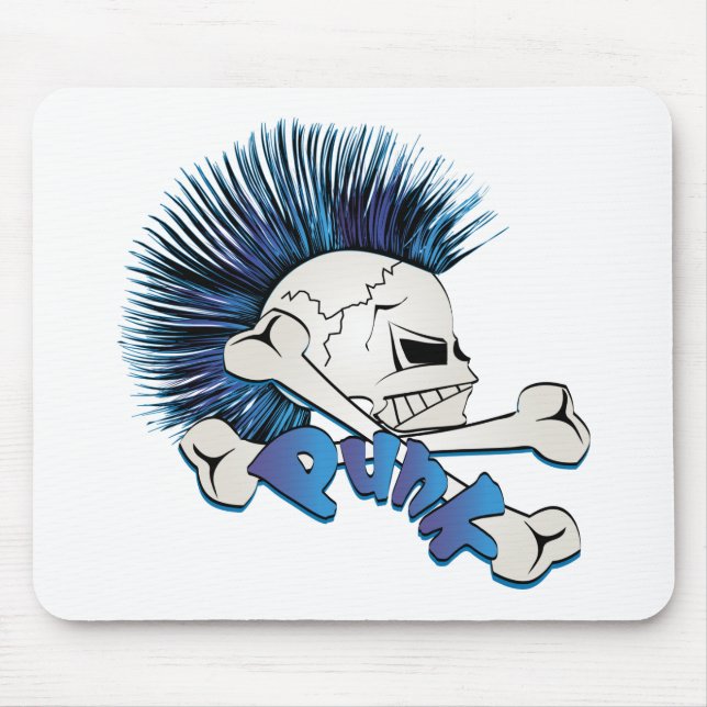 Tapis De Souris Crâne de punk (Devant)