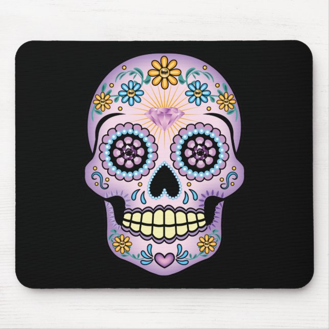 Tapis De Souris Crâne de sucre pourpre (Devant)
