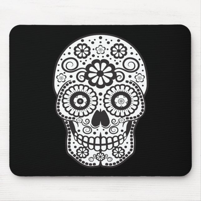 Tapis De Souris Crâne de sucre souriant (Devant)