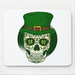 Tapis De Souris crâne de sucre st patrick