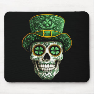 Tapis De Souris Crâne de sucre St Patrick Jour du gouvernement