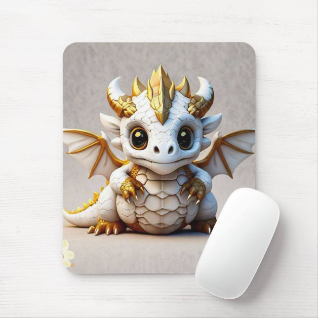 Tapis De Souris "Crâne Dragon Design" (Avec souris)