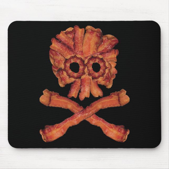 Tapis De Souris Crâne et os croisés de lard (Devant)