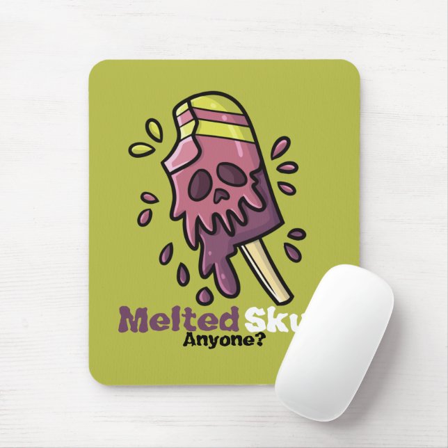 Tapis De Souris Crâne fondu personnalisable (Avec souris)