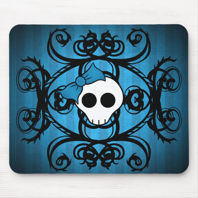 Tapis De Souris Crâne giratoire décoratif (Devant)