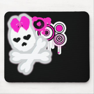 Tapis De Souris Crâne Girly Mousepad