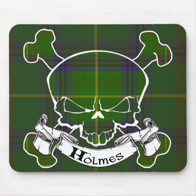 Tapis De Souris Crâne Holmes Tartan (Devant)