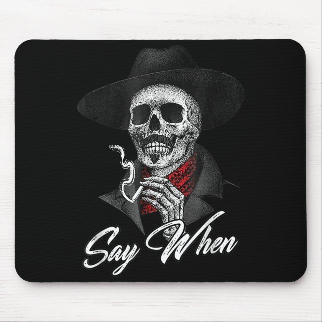 Tapis De Souris Crâne Mignon Dis Quand Squelette (Devant)