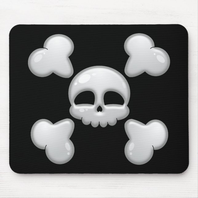 Tapis De Souris Crâne Mousepad de la bande dessinée du garçon (Devant)
