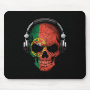 Tapis De Souris Crâne personnalisable du DJ de Portugais avec des
