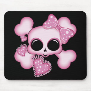 Tapis De Souris Crâne rose mignon