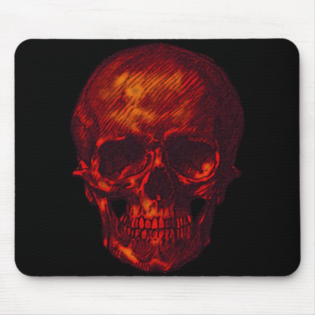 Tapis De Souris Crâne rouge (Devant)