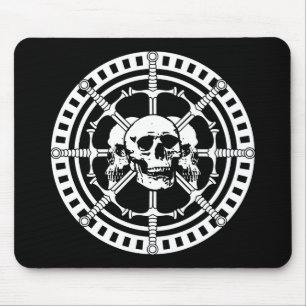 Tapis De Souris Crânes avec épées