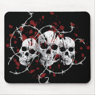 Tapis De Souris Crânes barbelés Mousepad