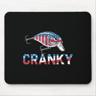 Tapis De Souris Cranky Usa Crankit Pêche Fête Des Pères