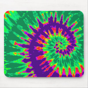 Tapis De Souris Cravate Super verte et violette - Dye Mousepad