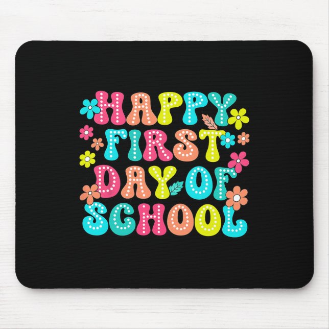 Tapis De Souris Crayon de jour de rentrée des classes Enseignant E (Devant)