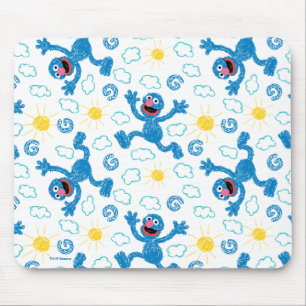 Tapis De Souris Crayon Grover Motif Soleil