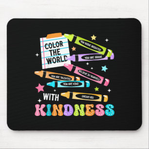 Tapis De Souris Crayon Positif Peignez Le Monde Avec Gentillesse P
