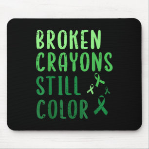 Tapis De Souris Crayons Cassés Colorent Encore la Sensibilisation
