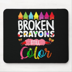 Tapis De Souris Crayons cassés Couleur encore Santé mentale S Sens
